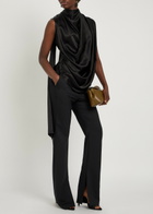 Roksanda Vesper Draped Silk top Black