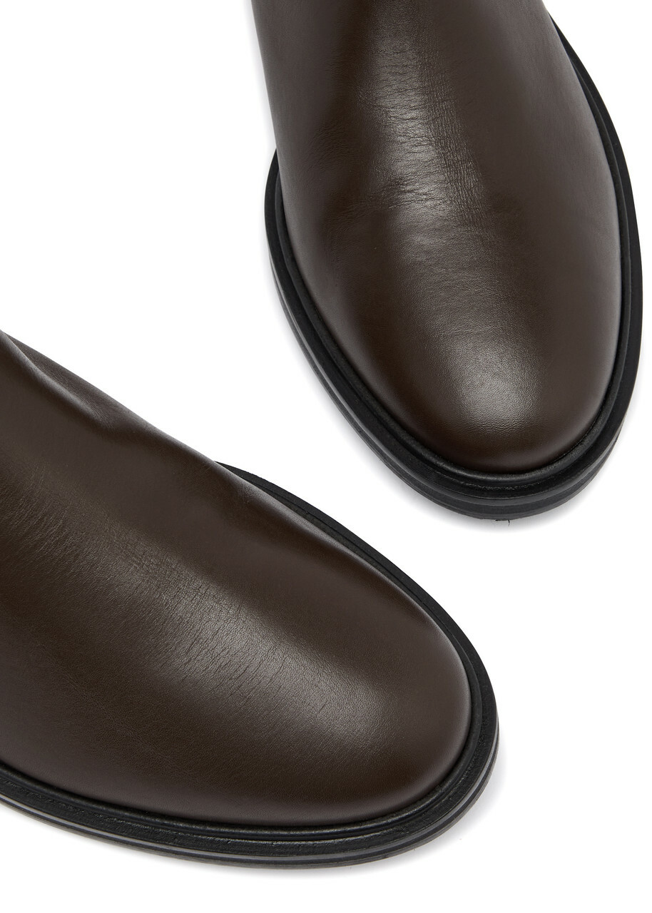 Aeyde Jack Leather Chelsea Boots Brown