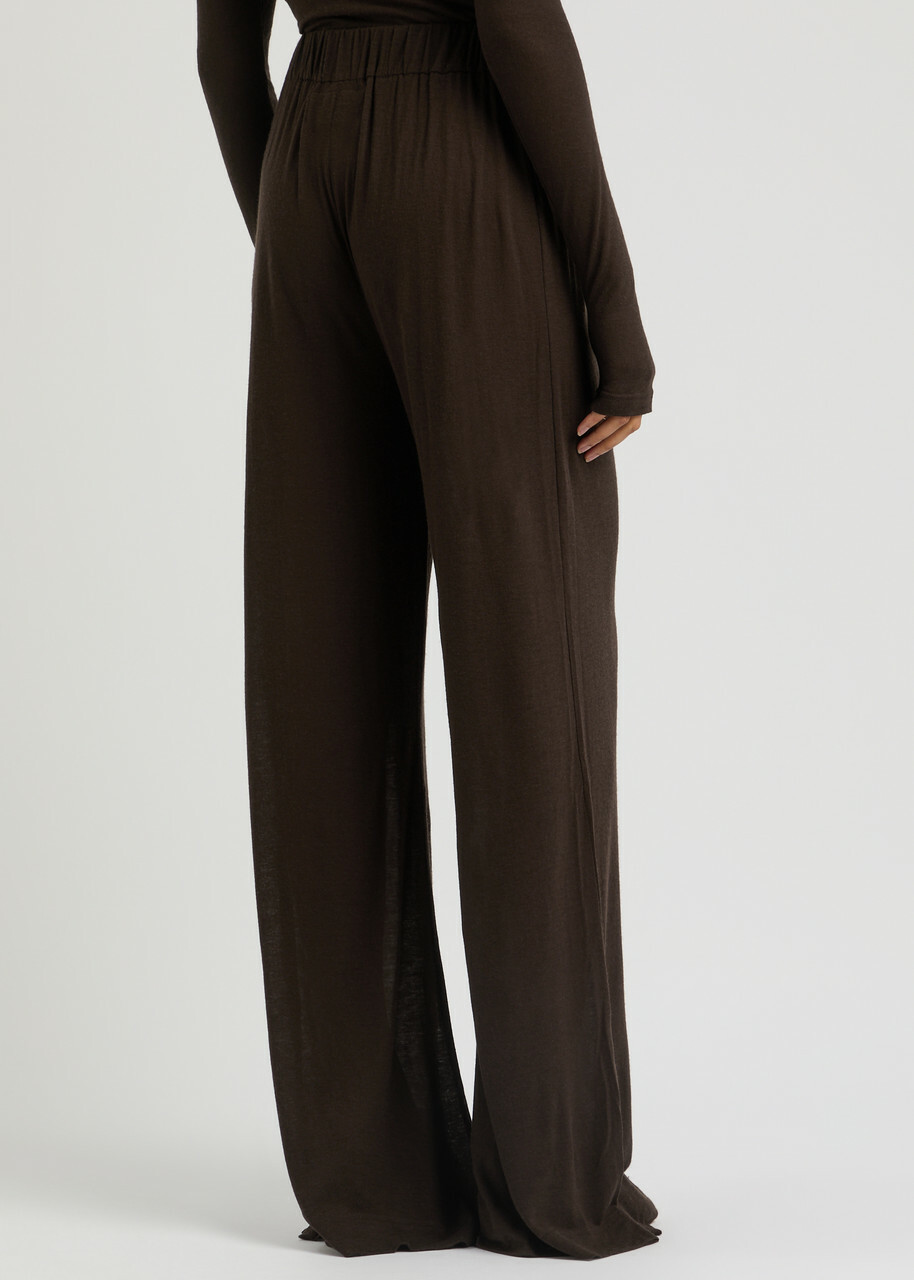 16 Arlington Virage Wide-leg Jersey Trousers Brown 6 (UK6 / XS)
