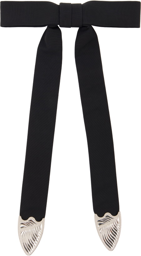 Photo: Toga Pulla Black Ribbon Metal Tie