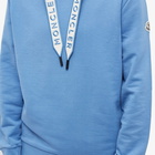 Moncler Men's Drawstring Logo Popover Hoody in Blue