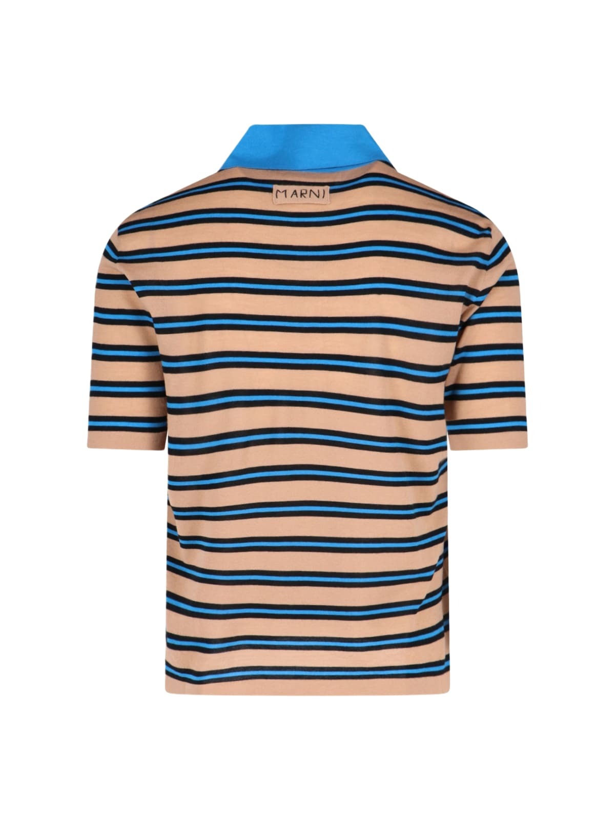 Marni Striped Virgin Wool Polo Shirt