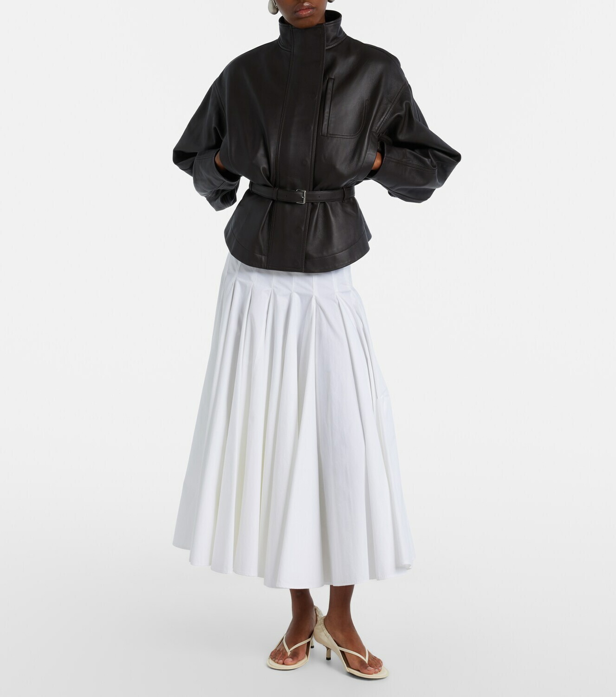 Jacquemus Ciro belted leather jacket