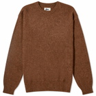 Pilgrim Surf + Supply Men's Morris Shaggy Crew Knit in Brown