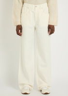 Brunello Cucinelli Dyed Wide-leg Denim Jeans White