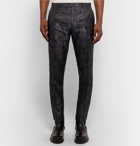 Dolce & Gabbana - Slim-Fit Silk-Jacquard Trousers - Men - Black