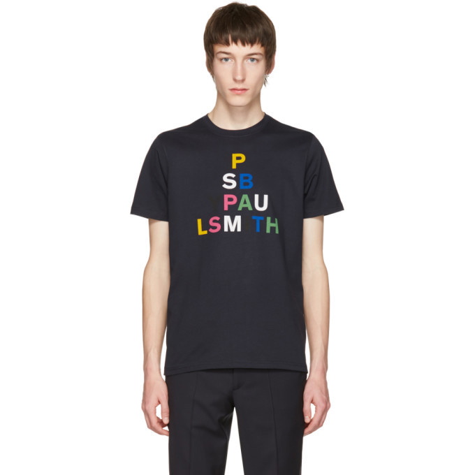 Photo: PS by Paul Smith Navy Letter T-Shirt