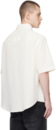 424 Off-White Spread Collar Shirt