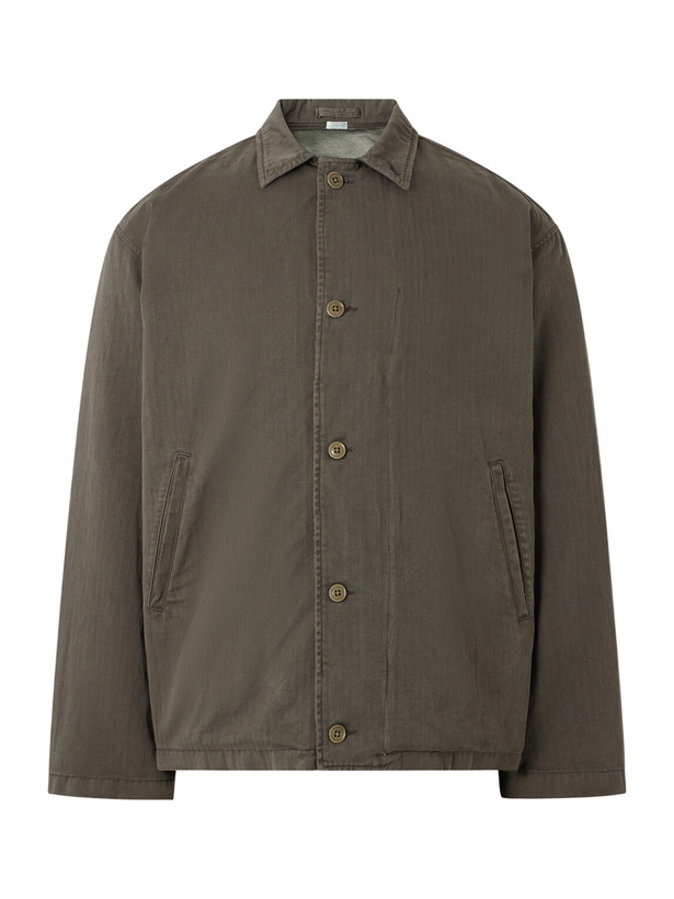 Photo: A.PRESSE - US Navy N-4 Deck Cotton-Herringbone Jacket - Green