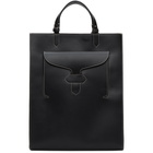 Maison Margiela Black Leather Shopper Tote