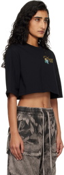 AMIRI Black Chateau Keys Cropped T-shirt