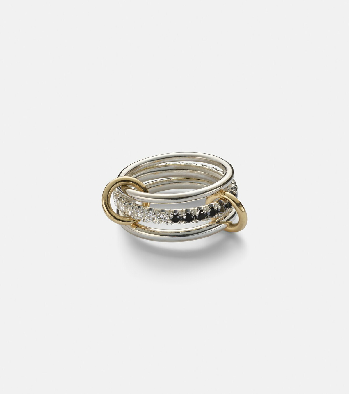 Spinelli Kilcollin Petunia Eclipse sterling silver and 18kt gold ring with diamonds
