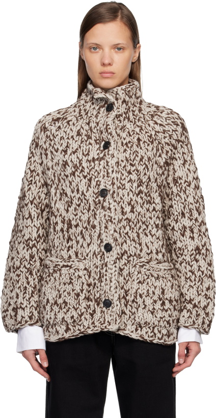 Photo: CASEY CASEY Brown Hand-Knit Cardigan