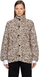 CASEY CASEY Brown Hand-Knit Cardigan