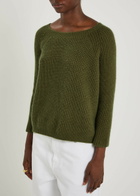 Weekend Max Mara Xeno Open-knit Jumper Olive