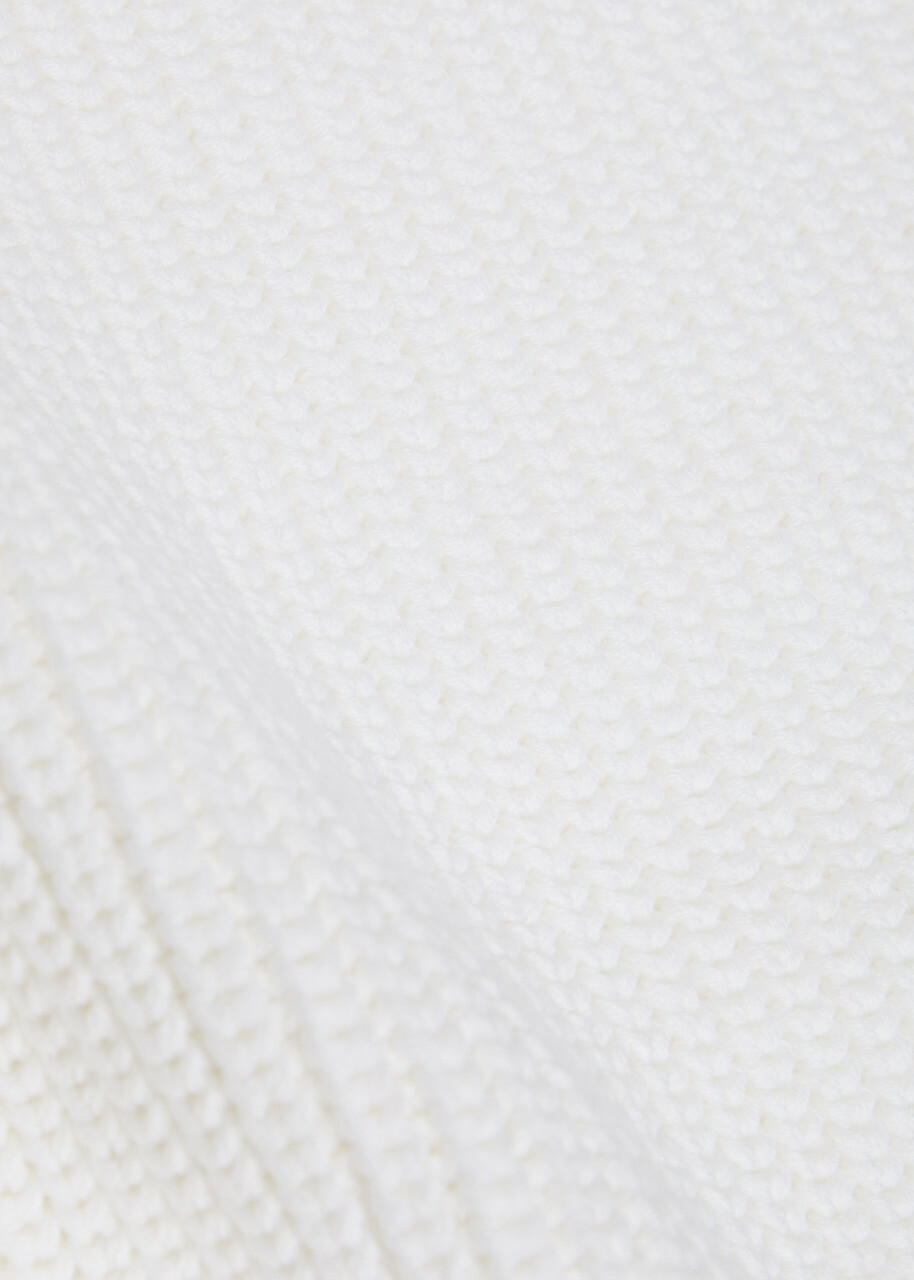 Vince V-neck Fine-knit Cotton-blend Vest White