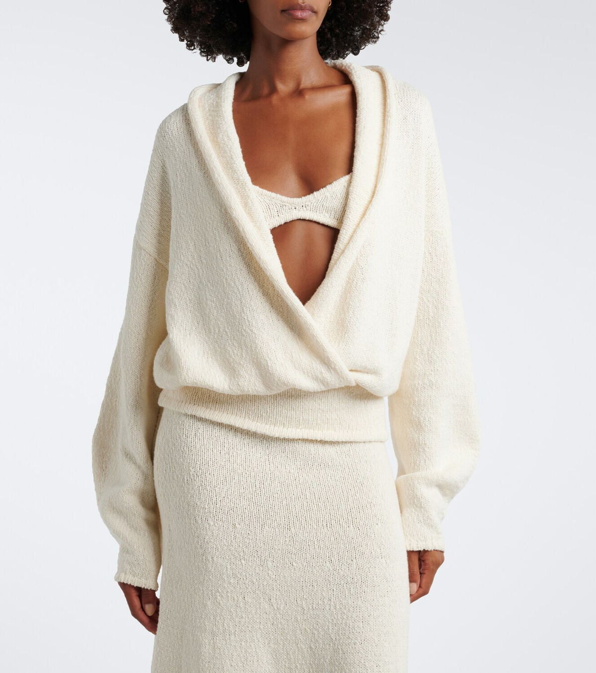 Aya Muse Kena knitted cotton bra top