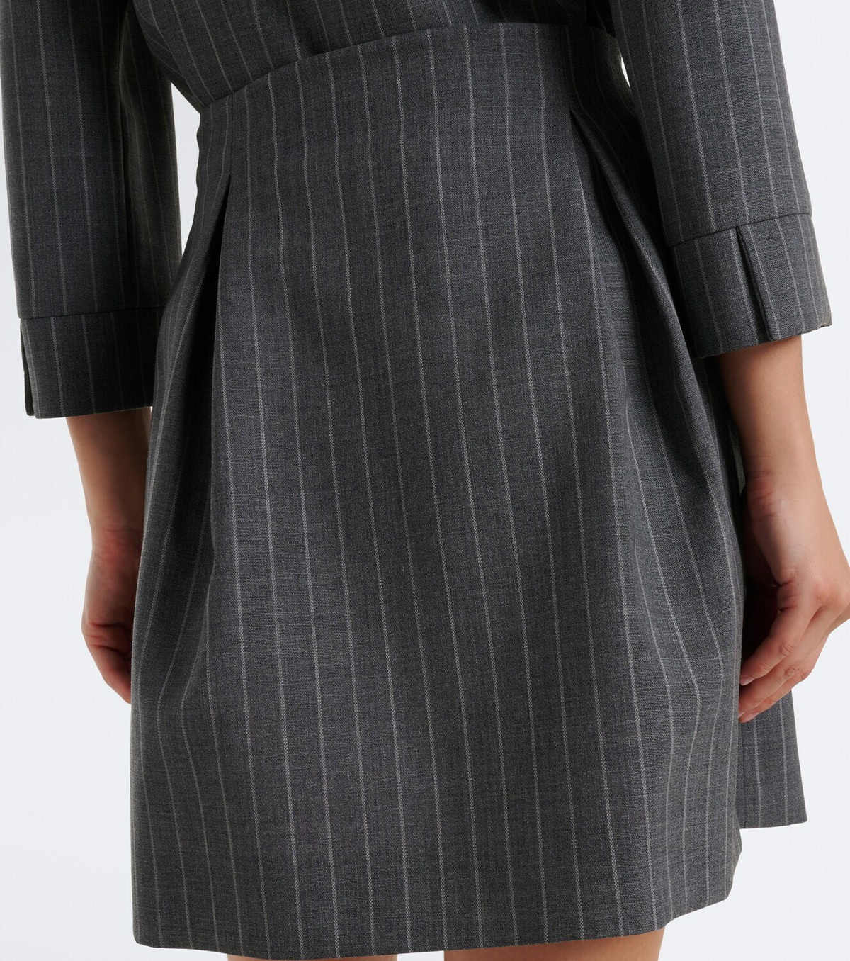 Valentino Pinstripe virgin wool miniskirt