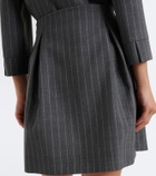 Valentino Pinstripe virgin wool miniskirt