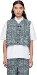 DAIWA PIER39 Navy Paisley Tech Over Vest