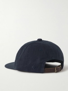 Beams Plus - Logo-Embroidered Leather-Trimmed Herringbone Cotton Cap