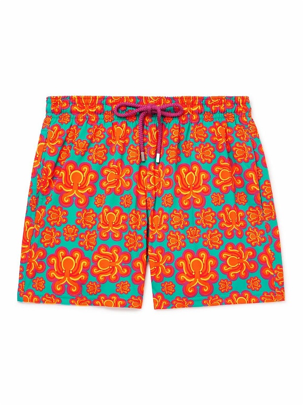 Photo: Vilebrequin - Moorise Straight-Leg Mid-Length Printed Recycled Swim Shorts - Orange