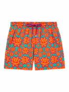 Vilebrequin - Moorise Straight-Leg Mid-Length Printed Recycled Swim Shorts - Orange