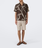 Frescobol Carioca Printed linen bowling shirt