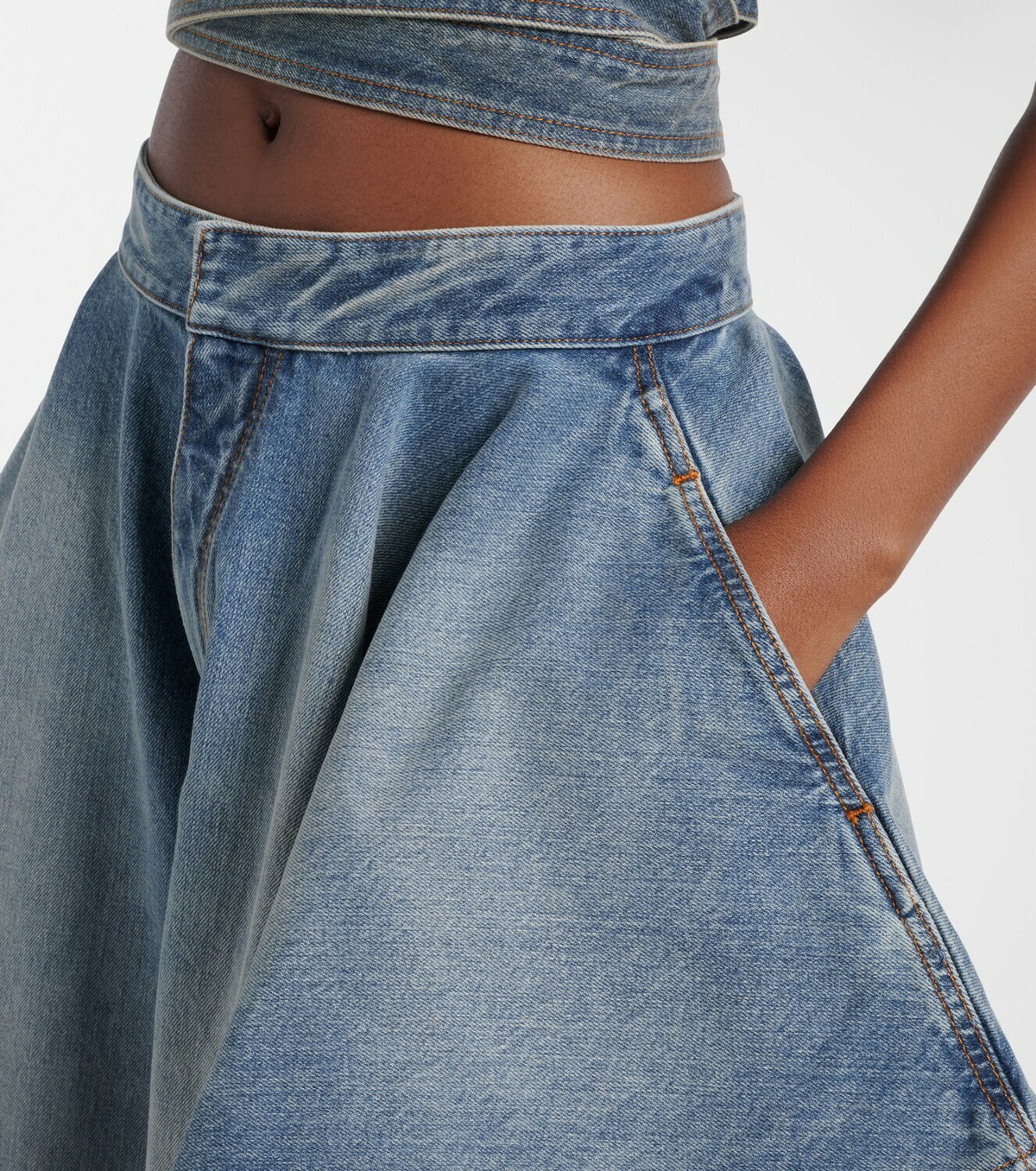 Alaïa Draped tapered jeans