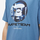 Men's AAPE Team Moon Head T-Shirt in Blue