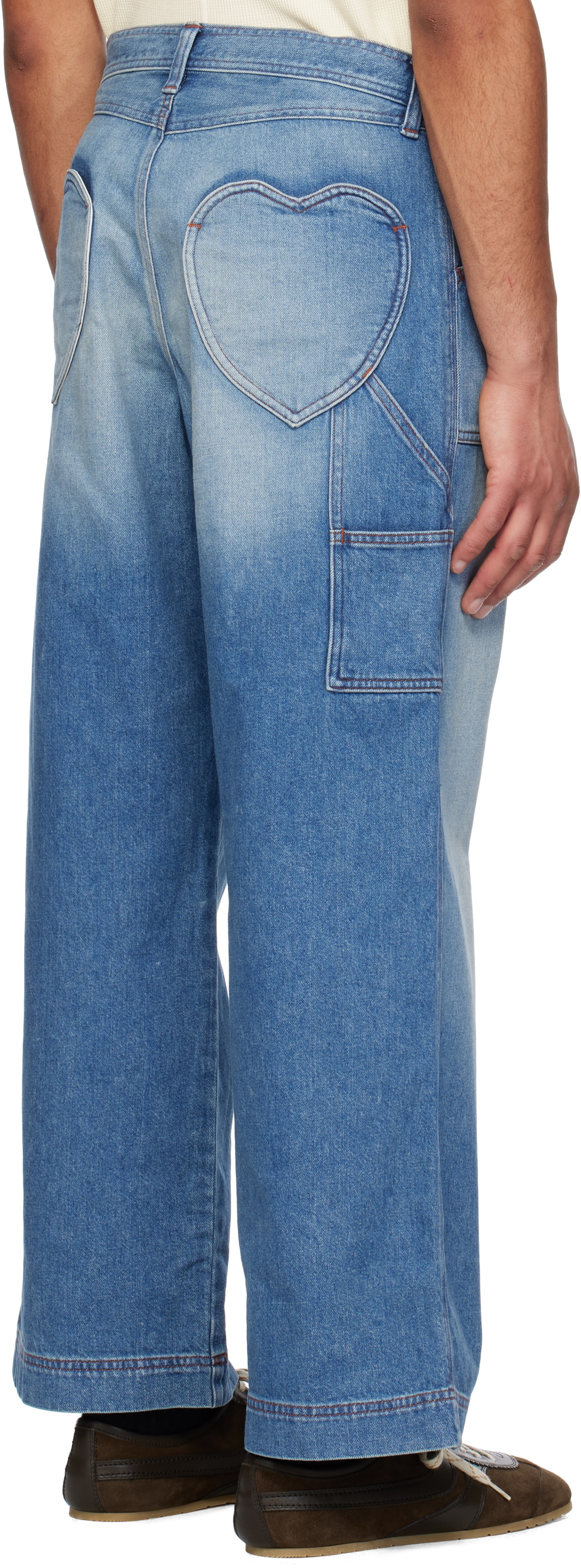 RICE NINE TEN Blue Faded Painter Jeans