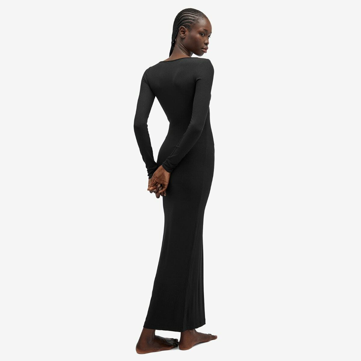 SKIMS Women's Soft Lounge Long Sleeve Dress in Onyx SKIMS