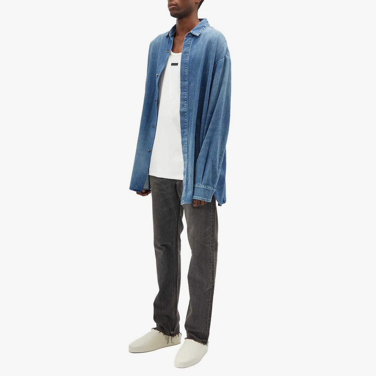 Fear of God Men's Denim Shirt in Medium Indigo Fear Of God