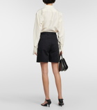 Toteme Mid-rise twill Bermuda shorts