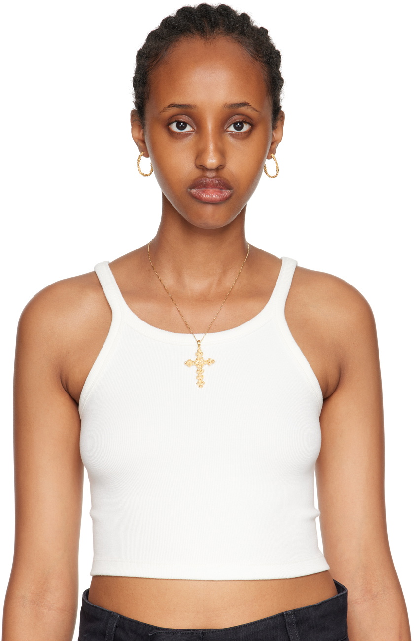 Veneda Carter Gold VC021 Ruby Cross Necklace Veneda Carter