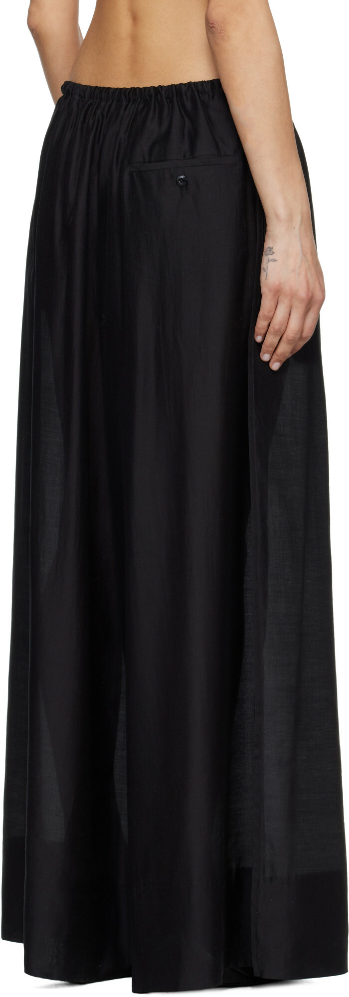 Entire Studios Black Vento Wide Leg Trousers
