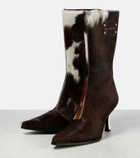 Acne Studios Hairy calf hair ankle boots