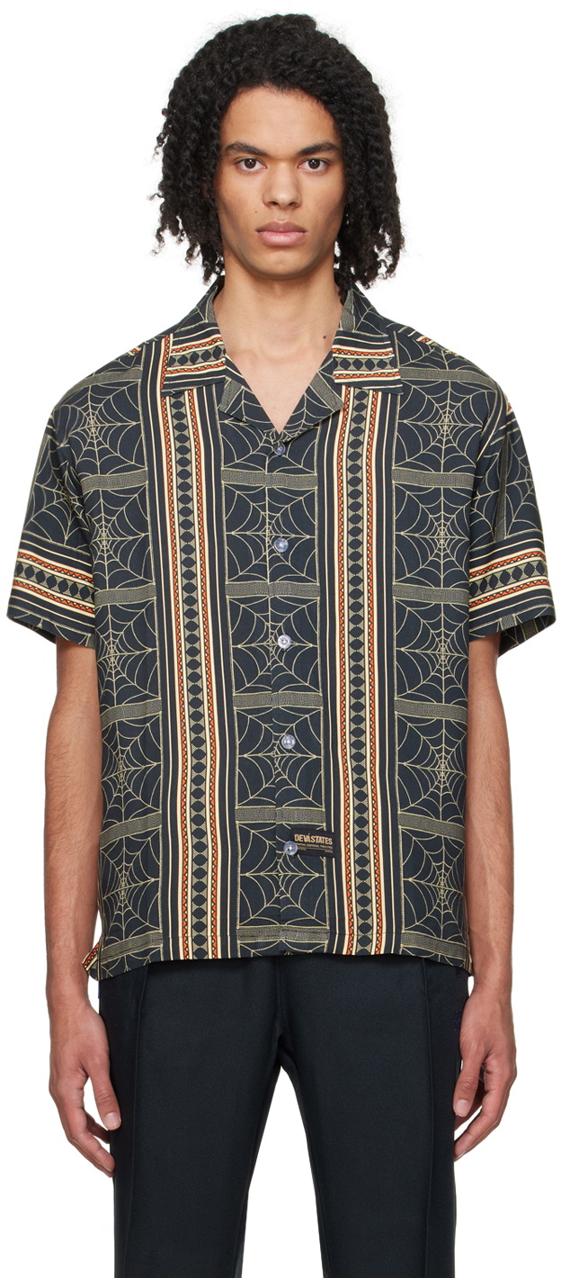 DEVÁ STATES Black & Beige Print Shirt