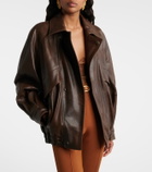 Nour Hammour Rafe leather bomber jacket