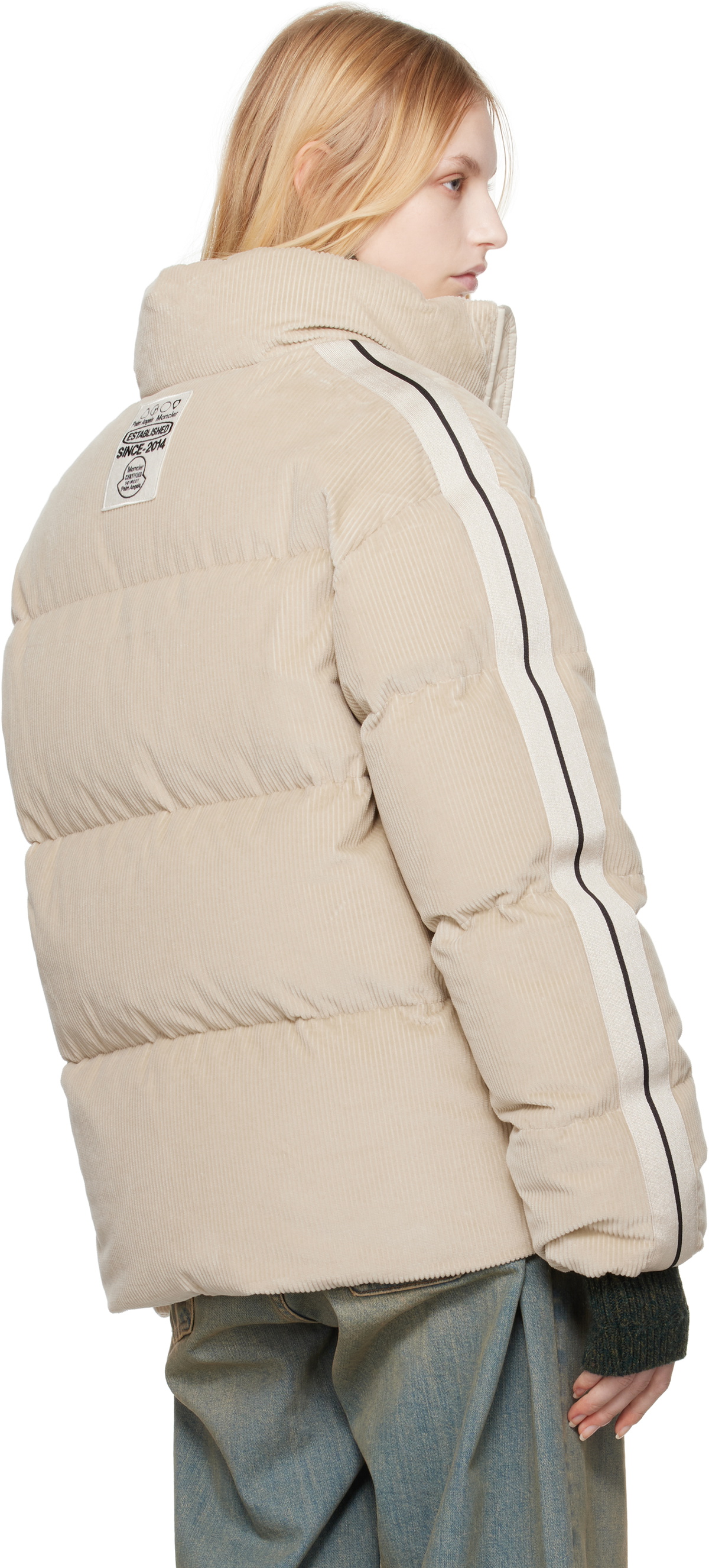 Moncler Genius Moncler x Palm Angels Beige Abrolhos Down Jacket