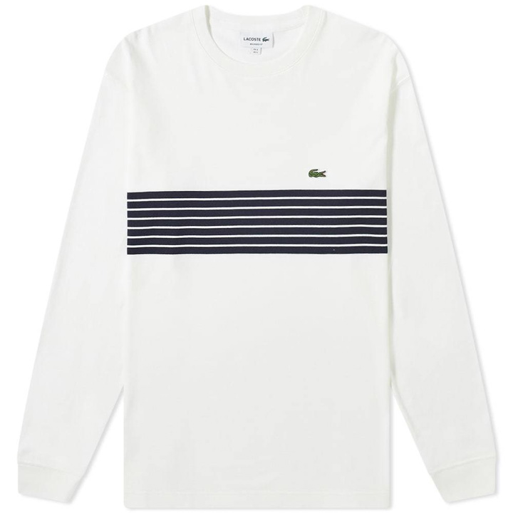 Photo: Lacoste Long Sleeve Chest Striped Tee