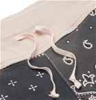 KAPITAL - Tapered Bandana-Print Fleece-Back Cotton-Jersey Sweatpants - Gray