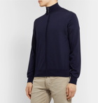 Brioni - Wool Zip-Up Cardigan - Navy