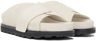 Jil Sander Off-White Velcro Sandals