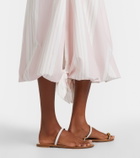 Posse Rosie striped cotton midi skirt
