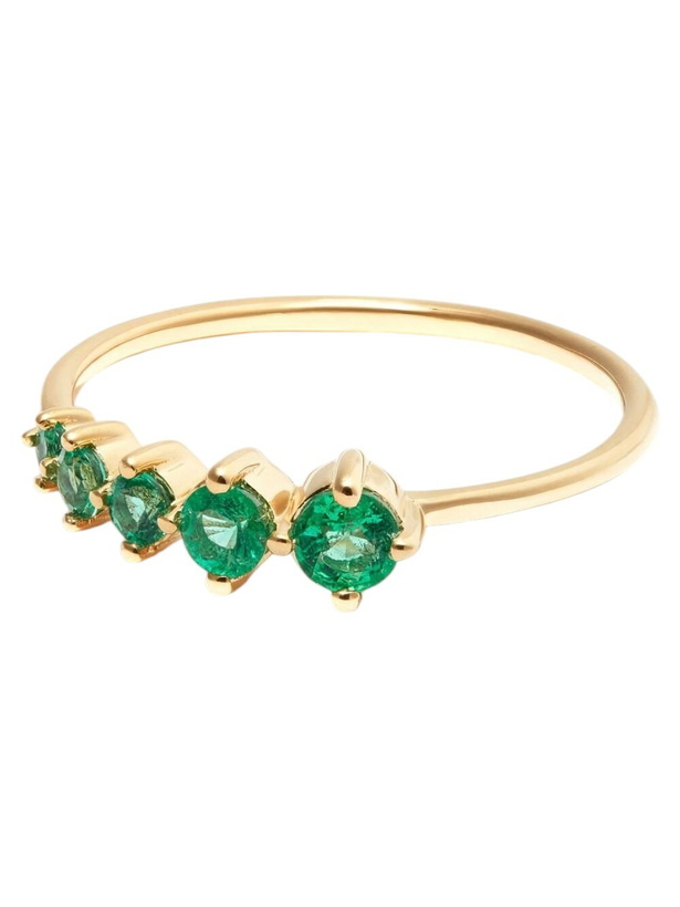 Photo: Adina Reyter 14K Yellow Gold Graduated Emerald Ring