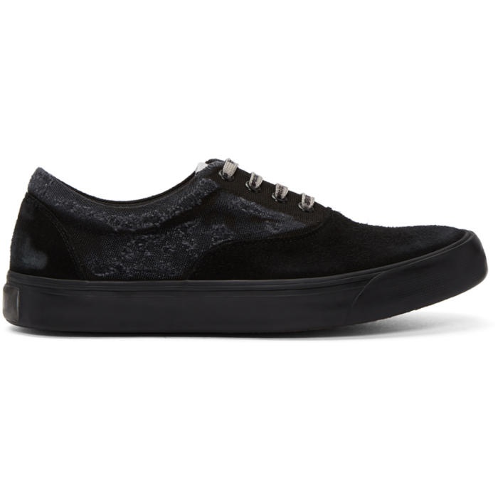 Photo: Palm Angels Black Distressed Sneakers