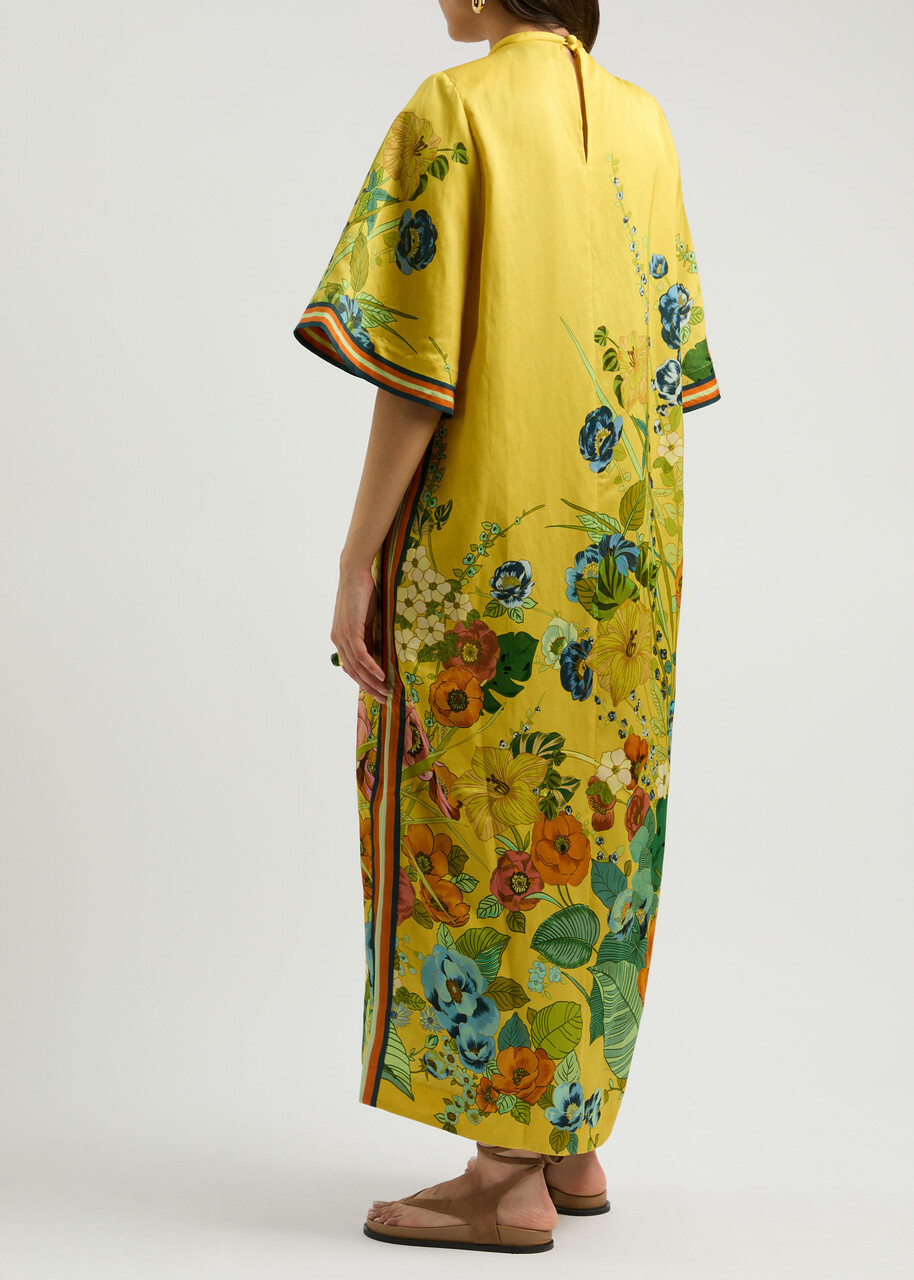 chinese dress ladies Maiah Yellow Bloom Prom Dress - US 2