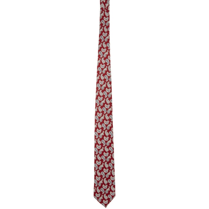 Photo: BEAMS PLUS Red Silk Paisley Print Tie
