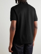 McQueen - Embellished Cotton-Piqué Polo Shirt - Black